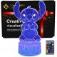  3D LED нощна лампа USB дистанционно управление Lilo and Stitch