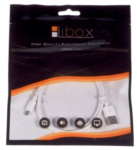  Libox USB - microUSB тип B кабел 1м бял