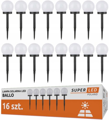  Соларна лампа SuperLED бяла 34 см 16 бр.