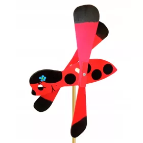    Вятърна мелница градински репелер голяма калинка 47 см