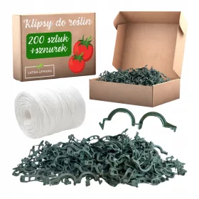    Щипки за домати, щипки за стъбла на растения, 200 броя + 300 м канап