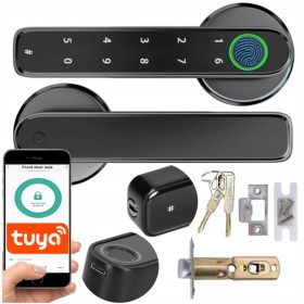   Вътрешна дръжка Virone, къса, кръгла плоча, плоча с ключалка