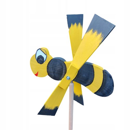  Градинска вятърна мелница Bee - ръчна изработка