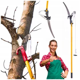    GARDEN PRECATUTORS ТЕЛЕСКОПИЧНА СТРЕЛА ТРИОН 2 В 1 ЗА КЛОНКИ, ХРАСТИ, КЛОНКИ