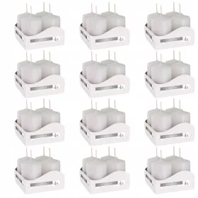    Традиционна парафинова свещ без/без мирис Aura 4 бр.