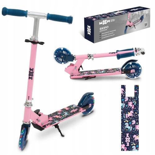  Сгъваема тротинетка Kidwell WXM Skipo Unicorn, синьо и розово