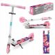  Сгъваема тротинетка Kidwell WXM Skipo Floral, бяло и розово