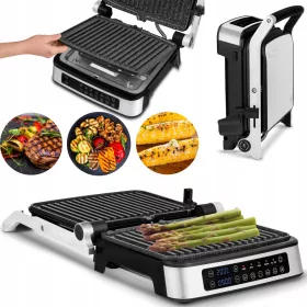   Zeegma Grill Chef 2100 W сгъваема скара, сребриста