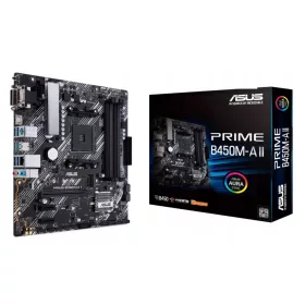    Дънна платка ASUS PRIME B450M-A II AM4 micro ATX, AMD Ryzen AM4 4x DDR4