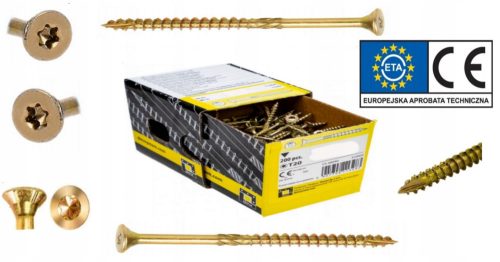 Дърводелски винтове със скрита глава 6х100 TORX 100 бр.