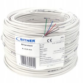   Кръгъл алармен, инсталационен, контролен, IT и телекомуникационен кабел YTDY Bitner 6 x 0.5