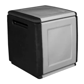   Градинска кутия за съхранение - Пластмасов градински сандък, 160 л, сив