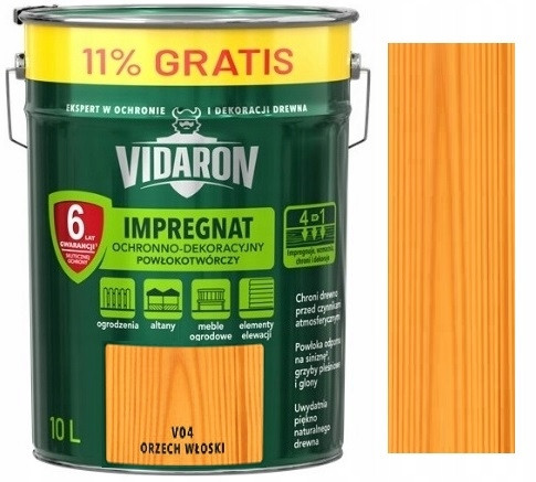 VIDARON Импрегнация Орех V04 10L