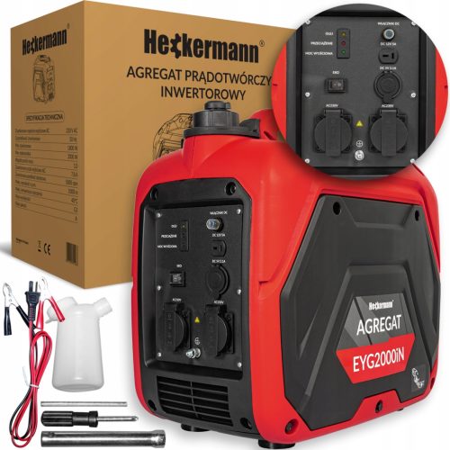  Преносим монофазен генератор Heckermann 2000 W бензин