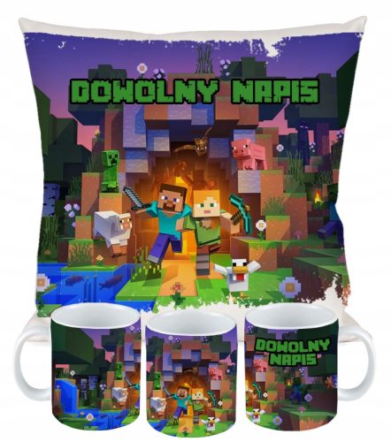  КОМПЛЕКТ ВЪЗГЛАВНИЦА ЗА ЧАША MINECRAFT ПОДАРЪК ЗА ИГРАЧ