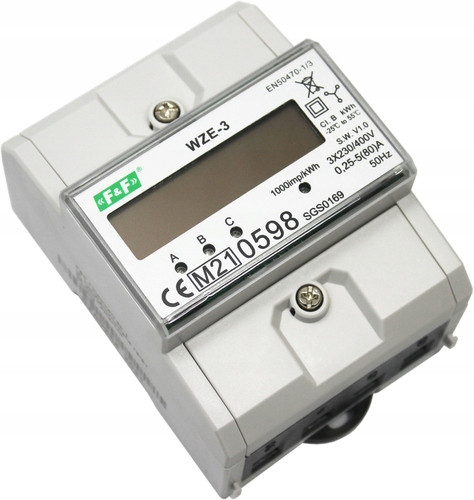 F&F измервател 400 V IP20 80 A