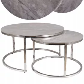    Холна маса Signal, ПЕЙКИ, кръгла, 80 x 80 x 42 см, нюанси на сивото