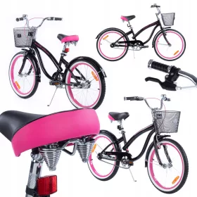    Велосипед Tomabike platinum pink black 20" черен, розов