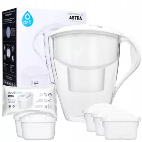    Dafi Astra + AquaFloow Maxi филтърна кана 3 л бяла