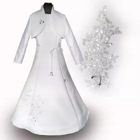    Рокля за причастие алба болеро бродерия Alicja 140