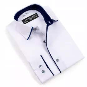    Детска риза Lorento, дълъг ръкав, памук, бяла, размер 164