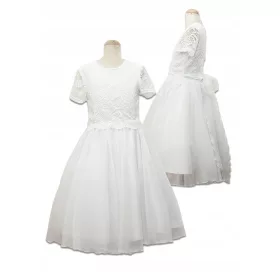    Ушита по мярка дантелена рокля за причастие