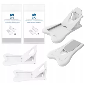    Защита за плъзгаща се врата Sipo, бяла, 2 бр.