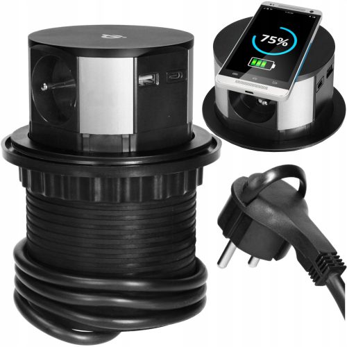 Електрически контакт, USB плот Elektrogen черен