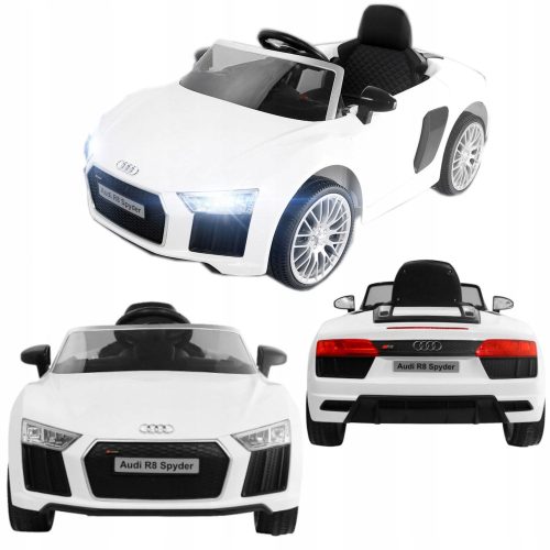  АКУМУЛАТОРНО ДИСТАНЦИОННО ЗА КОЛА КАБРИОЛЕТ AUDI R8 SPYDER 2.4G ЗА ДЕТСКИ LED СВЕТЛИНИ