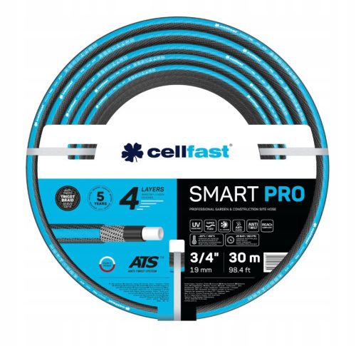Маркуч за поливане - CELLFAST ГРАДИНСКИ МАРКУЧ SMART PRO ATS 4-W 3/4" 30m