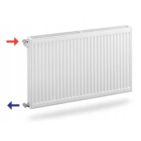   Стоманен панелен радиатор Purmo 1649 W бял 700 x 600 x 152 mm - странично присъединяване