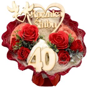   Комплект кърпи - Букет хавлии ПОДАРЪК Годишнина от сватба 30 40 50