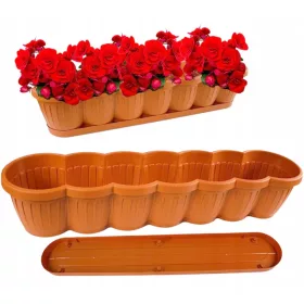    Балконска кутия 80 х 19 см, пластмаса