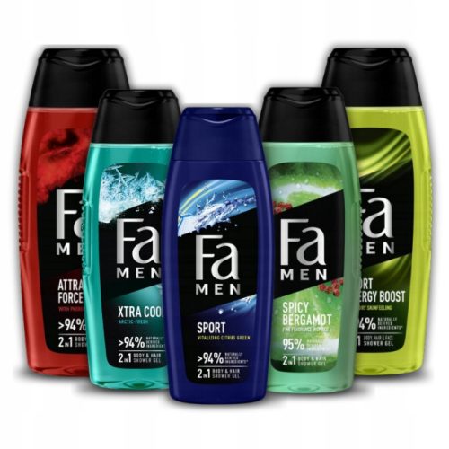  Fa Душ гел за мъже Xtracool, xtreme, active, бергамот, атракция MIX
