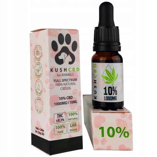  Kush CBD 10% Full Spectrum масло от коноп за домашни любимци 10 мл