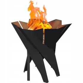    Градинска Камина КРАТКИ КОШНИЦА Камина Скара Стоманена Масивна Модерна