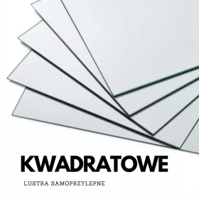    Квадратно огледало, декоративно, самозалепващо се, 4 бр