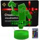  3D LED USB нощна лампа + дистанционно управление Minecraft Game