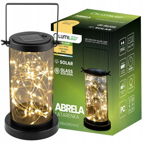  Соларна лампа Lumiled черна 30 см 1 бр.