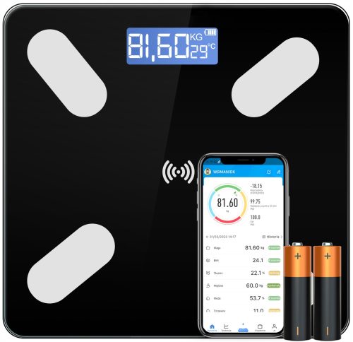  Везна за баня LTC WG110 + алкална батерия EVERBAT AAA (R3) 2 бр.