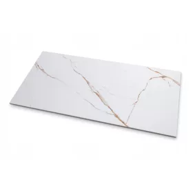   КЕРАМИЧНА ПЛОЧКА БЯЛО ЗЛАТИСТ МРАМОР ГЛАНЦ 120х60