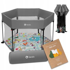    ГОЛЯМА СГЪВАЕМА бебешка кошара + чанта Lionelo Roel + бамбукова пелена Lionelo BAMBOO