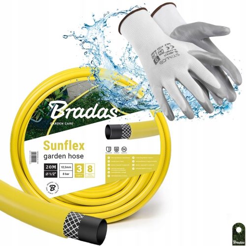  Bradas WMS1/220 SUNFLEX градински маркуч 1/2" 20 м + ръкавици Stalco 47359 размер 10 - XL 1 чифт