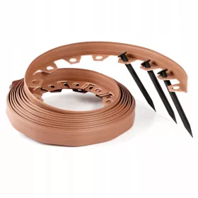   Кантове за градината - Пластмасов градински кант Кант 5000см х 4см кафяв