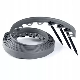   Кантове за градината - Пластмасов градински кант Кант 5000см х 4см сив