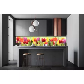   МИЯЩ СЕ ФОТОТАПЕТ ЗА КУХНЯ Tulips Flower 350x60