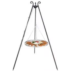    СКАРА Лагерен огън Решетка от неръждаема стомана от плосък прът 70см