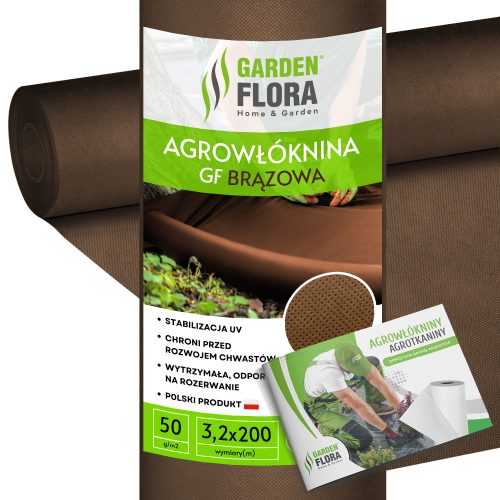 Агротекстил - Агротекстилен мулчиращ (против плевели) GF Agro кафяв 320 x 20000 cm 50 g/m²