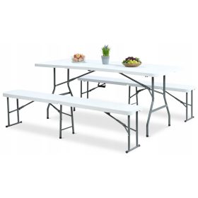   Градинска маса - Градинска маса Focus, пластмасова, правоъгълна, 74 x 180 x 74 см