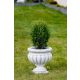  Саксия за цветя MMartShop 30 см x 30 x 32 см диаметър 30 см бял бетон, нюанси на сиво и сребристо
